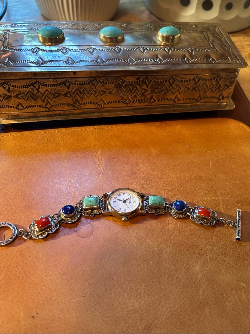 Native Chants Silver Multi-Gemstone Women's Watch Bracelet